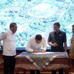 Penandatangan MoU antara Pemkab Gianyar dengan KPU Kabupaten Gianyar.