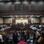 Suasana sidang lanjutan perkara dugaan tindak pidana korupsi digitalisasi pendidikan pengadaan chromebook di Pengadilan Tindak Pidana Korupsi Jakarta Pusat, Rabu (6/5/2026).