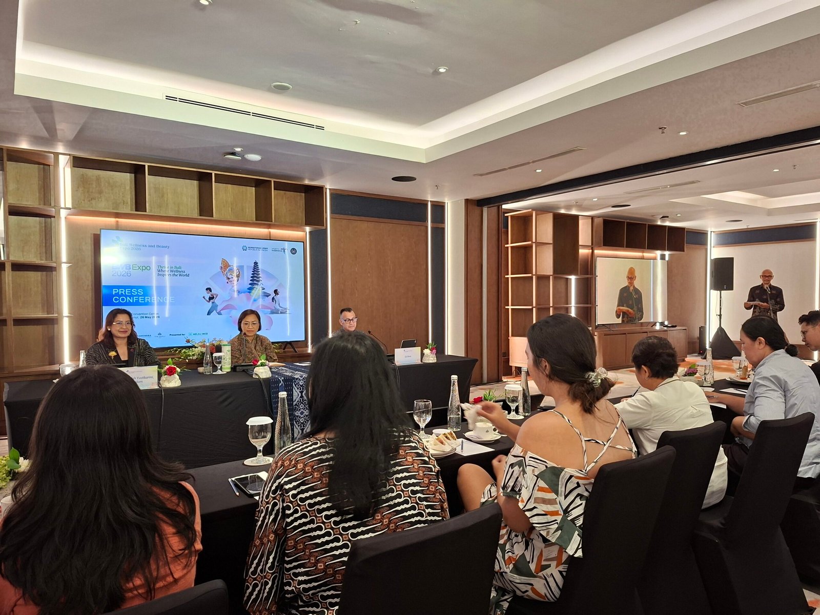 Konferensi Pers Bali Wellness and Beauty Expo 2026, Selasa (26/5) di The Meru Sanur, Denpasar.