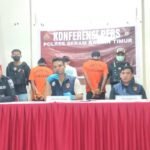 Polres Seram Bagian Timur mengadakan konferensi pers terkait pencurian di rumah dinas Wakil Bupati.