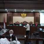 Nadiem Makarim saat menyampaikan duplik dalam persidangan yang digelaNadiem Makarim saat menyampaikan nota duplik pada persidangan yang digelar Selasa 23 Juni 2026 di Pengadilan Tindak Pidana Korupsi pada Pengadilan Negeri Jakarta Pusat. r di PN