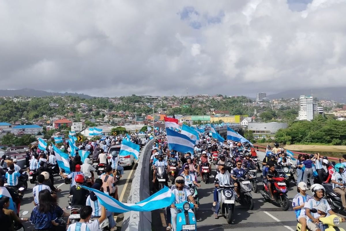 Kemenangan Dramatis Argentina Picu Ledakan Euforia di Ambon