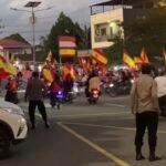 Fans Timnas Spanyol di Kota Ambon turun ke jalan rayakan kemenangan.