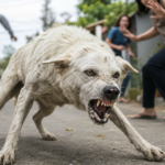 Ilustrasi anjing rabies