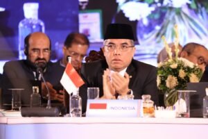 Menaker Yassierli saat Pertemuan Menteri Ketenagakerjaan BRICS (BRICS Labour and Employment Ministers' Meeting/LEMM) 2026 di Hyderabad, India, Rabu (15/7/2026).