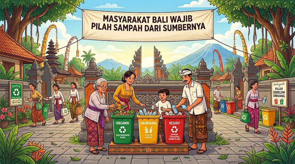 Ilustrasi pilah sampah