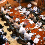 Presiden Prabowo Subianto memimpin rapat terbatas yang antara lain membahas harga BBM bagi sektor perikanan di Kediaman Hambalang, Kabupaten Bogor, pada Senin, 13 Juli 2026.