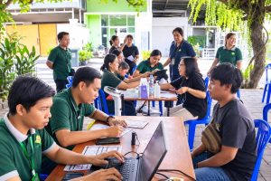 Pemeriksaan kesehatan gratis di RS Bhakti Rahayu Denpasar, Sabtu (1/8/2026).